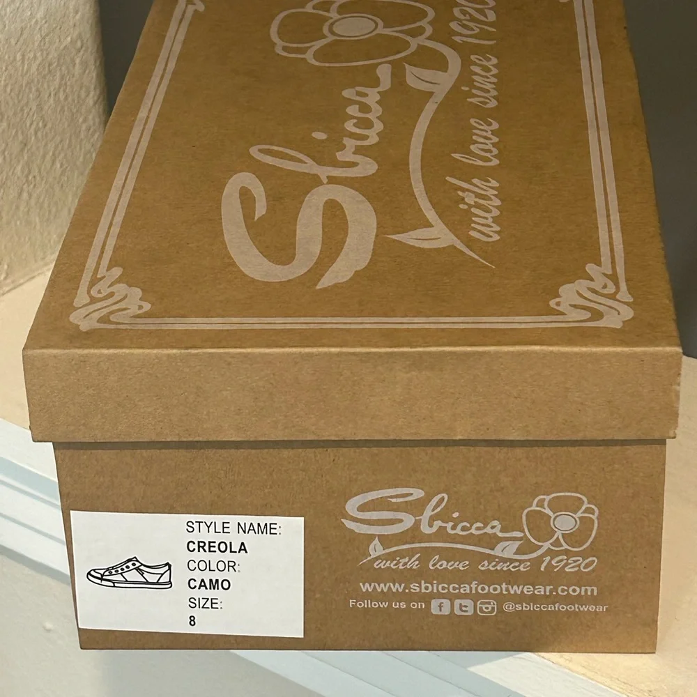 Sbicca Creola Women’s Slip On Shoe Size: 8 Color: Camo New In Box Fast Shipping - Picture 9 of 9